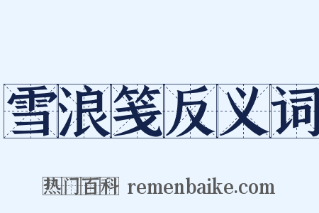 雪浪笺反义词是什么意思的图片
